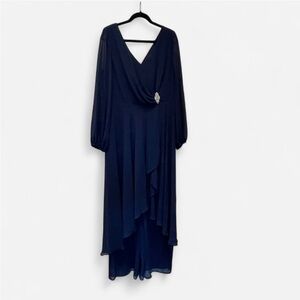 Marina Chiffon Navy Blue Women's Dress